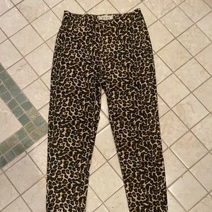 Free people Cheetah/leopard print stretch jeans